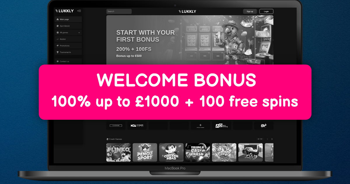 Lukkly Casino welcome bonus
